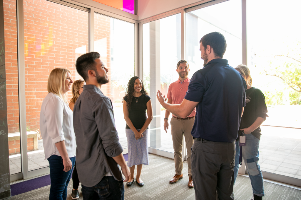 Group of students gathering Image