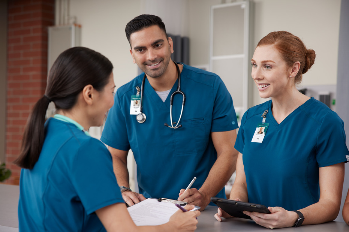 Nurses at Nurse Station Image
